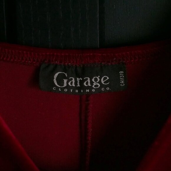 Garage | Vintage, Crimson Red Velvet, V-neck, Evening Gown - Picture 2 of 7